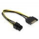 Cable Power Sata 15 Pin To 6 Pin