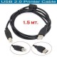 Cable Printer Usb 2.0 Male A To B 1.5M