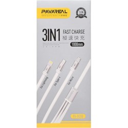 Cable Charger Mobile Multi Pavareal 3*1 Usb To Iphone _ Micro Usb _ Type-C Pa-Dc58 1M Cable Charger Mobile Multi Pavareal 3*1 Usb To Iphone _ Micro Usb _ Type-C Pa-Dc58 1M