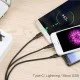 Cable Charger Mobile Multi Corn 3*1 Usb To Iphone _ Micro Usb _ Type-C X3014 1M