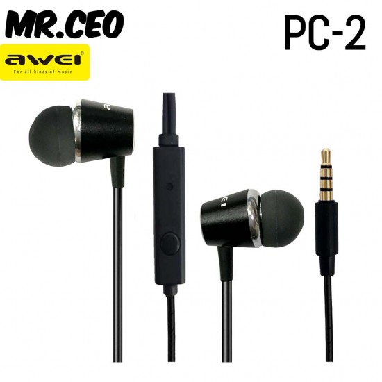 Headphone Mobile Wired Awei Pc-2