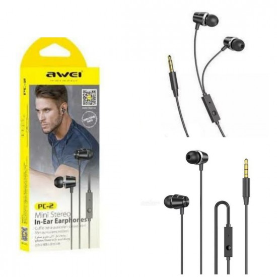 Headphone Mobile Wired Awei Pc-2