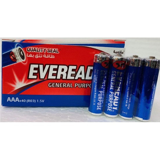 Battery Pen Eveready General Purpose Aaa 1.5V Box 40Psc