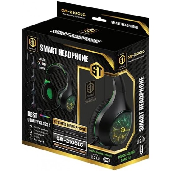 Headset Gaming St Standard With Rgb Led Gm-2100Lg