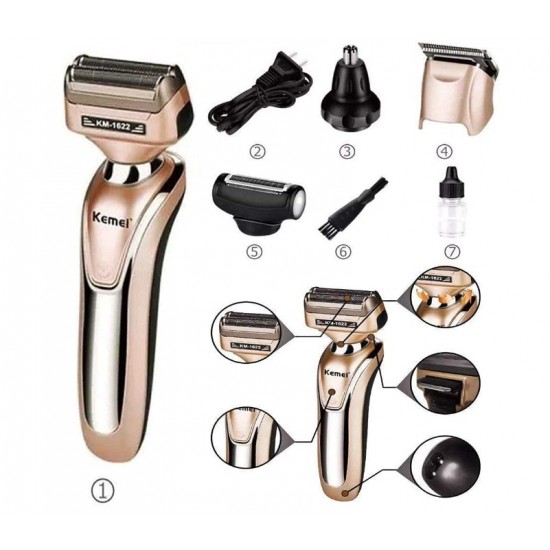 Electric Trimmer Hair Clippers Kemei Km-1622 (ماكينة حلاقة) Electric Trimmer Hair Clippers Kemei Km-1622 (ماكينة حلاقة)