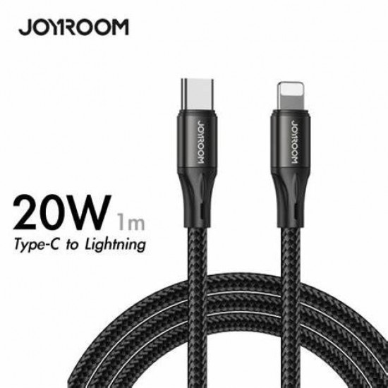 Cable Charger Mobile Joyroom Type-C To Iphone 20W S-1024N1-Pd 1M Black Cable Charger Mobile Joyroom Type-C To Iphone 20W S-1024N1-Pd 1M Black