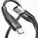 Cable Charger Mobile Joyroom 6A Fast Usb To Type-C S-1060M12 1M Black