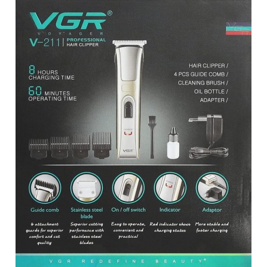 Electric Trimmer Hair Clippers Vgr V-211