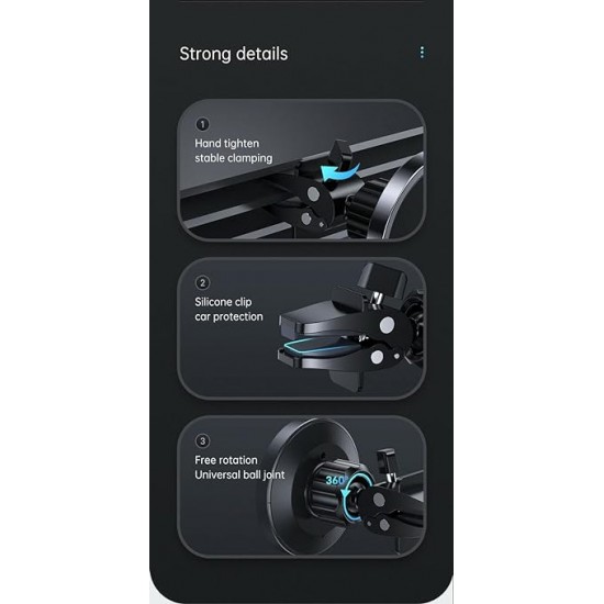 Holder Car Mobile Joyroom Magnetic Wireless And Charger Car Airvent JR-Zs240 Black