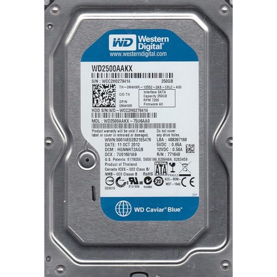 Hard HDD Western Digital 250Gb Sata 3.5" Blue Hard HDD Western Digital 250Gb Sata 3.5" Blue