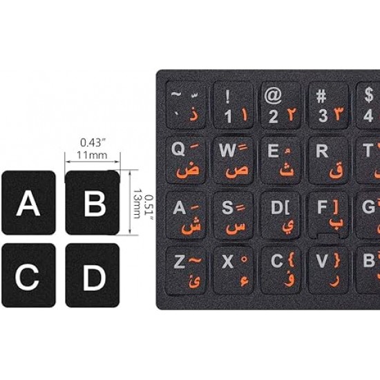 Sticker Keyboard Letter Arabic English Leather