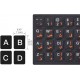 Sticker Keyboard Letter Arabic English Leather