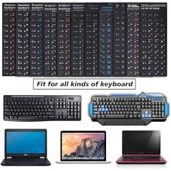 Sticker Keyboard Letter Arabic English Leather Sticker Keyboard Letter Arabic English Leather