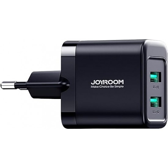 Charger Mobile Joyroom Dual Usb Charging 2.4A JR-TCN01 Black