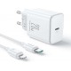 Charger Mobile Joyroom Type-C (PD) 20W JR-TCF06 White