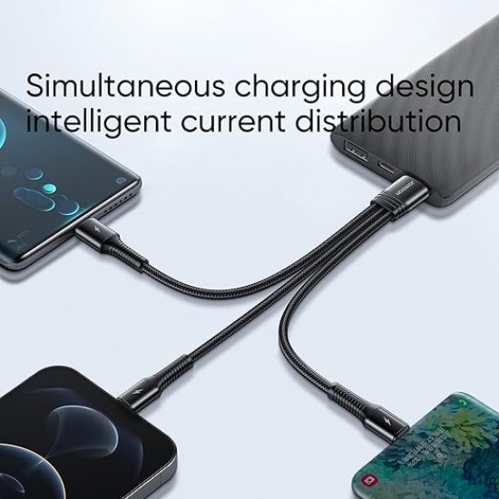 Cable Charger Mobile Multi Joyroom 3*1 Usb To Iphone_Micro Usb_Type-C S-01530G9 0.15M Black