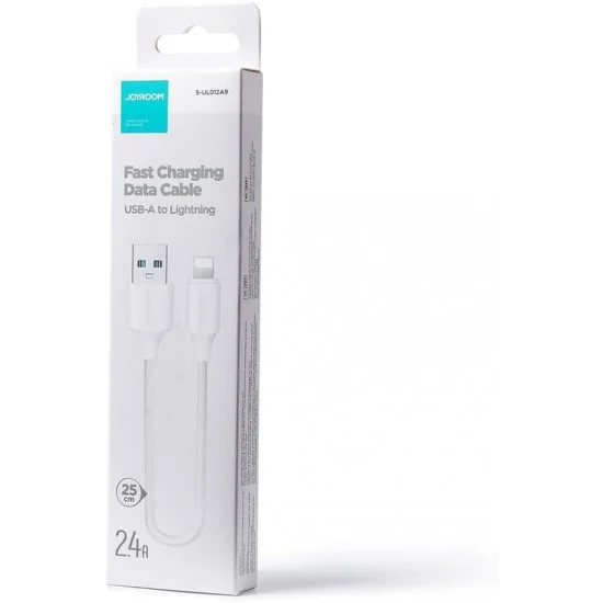Cable Charger Mobile Joyroom 2.4A Fast Usb To Iphone S-Ul012A9 0.25M White