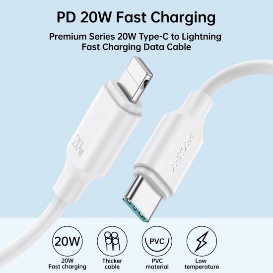 Cable Charger Mobile Joyroom 20W Fast Type-C To Iphone S-CL020A9 0.25M White