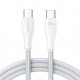 Cable Charger Mobile Joyroom Type-C To Type-C 100W S-CC100A11 1.2M White