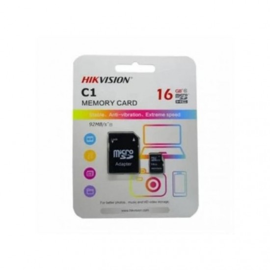 Card Memory Hikvision 16Gb Micro Sd With Adapter