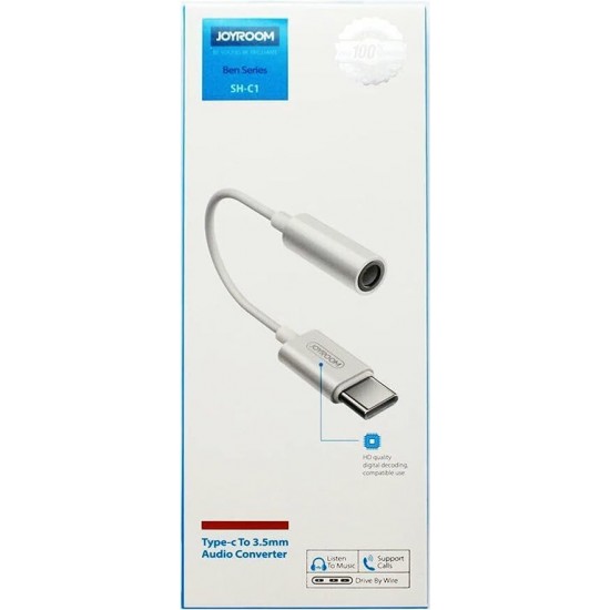 Convert Joyroom Type-C To 3.5mm Audio SH-C1 White