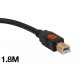 Cable Printer 2B Usb 2.0 Male A To B 1.8M