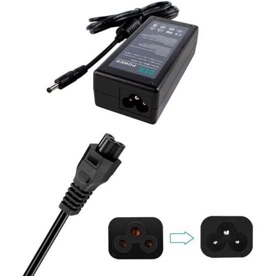 Cable Power Laptop Plug 3-Pin Ac Adapter Charger