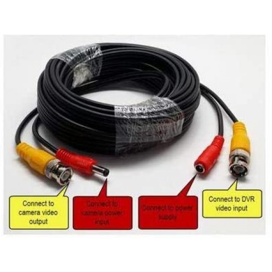 Cable Power Camera Male Plug 12V Dc