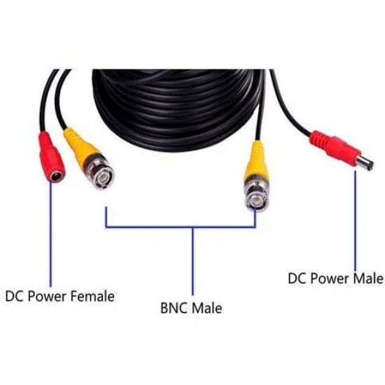 Cable Power Camera Male Plug 12V Dc