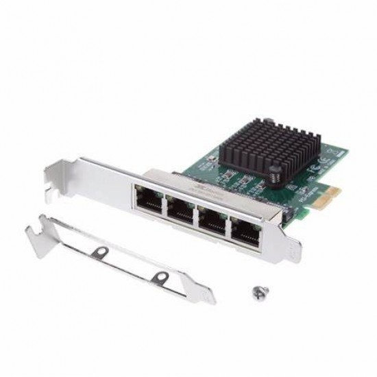 Card Lan PC Gigabit Ethernet 10/100/1000M 4Port PCI-E