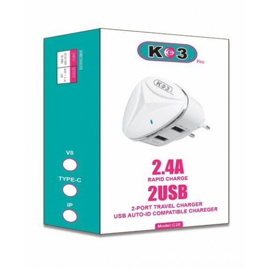 Charger Mobile K3 Pro Type C C25 Charger Mobile K3 Pro Type C C25