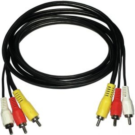 Cable Tv Rca 3×3 Male To Male 1.2M