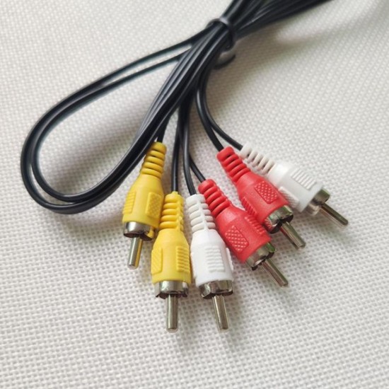 Cable Tv Rca 3×3 Male To Male 1.2M
