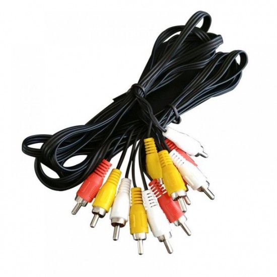 Cable Tv Rca 3×3 Male To Male 1.2M