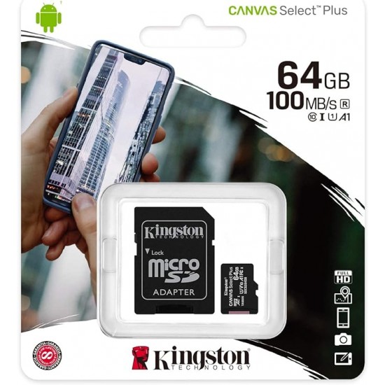 Card Memory Kingstone 64Gb Micro Sd With Adapter